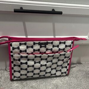 Kate Spade Black and White Checkered Clutch